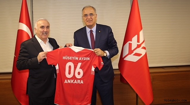TVF BaşkanıÜstündağ, Ziraat Bankası Genel Müdürü Hüseyin Aydın’ı Ziyaret Etti