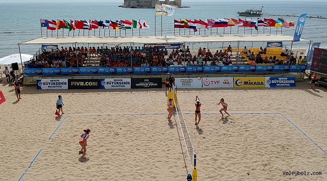 FIVB Plaj Voleybolu Dünya Turu 3 Yıldızlı Mersin Etabı Devam Ediyor