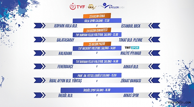 Efeler Ligi’nde 7. Hafta Karşılaşmaları Başlıyor