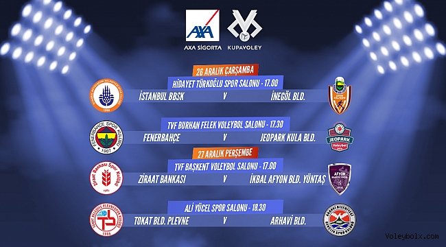 AXA Sigorta Kupa Voley Erkekler 1.Etap Rövanş Karşılaşmaları Başlıyor