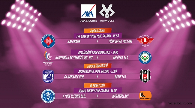 AXA Sigorta Kupa Voley Bayanlar Kategorisi 1.Etap Karşılaşmaları Başlıyor