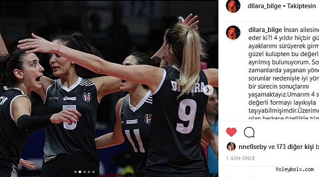 Dilara Bilge'den Beşiktaş'a duygusal veda