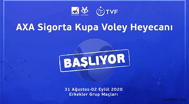 AXA Sigorta Kupa Voley Erkekler Grup Etabı Karşılaşmaları Başlıyor