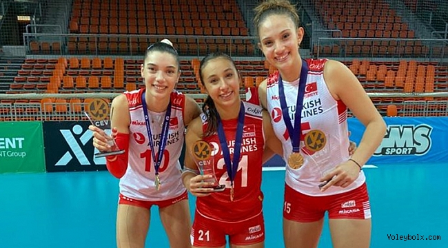 İpar, Lila ve Gülce, U19 Avrupa Şampiyonası’nda Rüya Takım’da