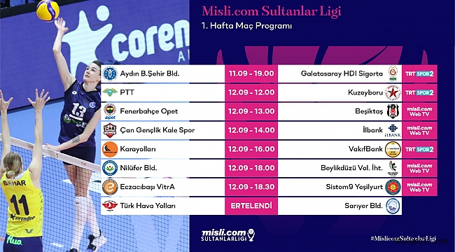 Misli.com Sultanlar Ligi'nde 2020-2021 Voleybol Sezonu Başlıyor