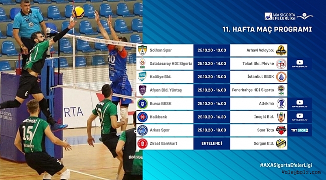 AXA Sigorta Efeler Ligi'nde 11. Hafta Başlıyor
