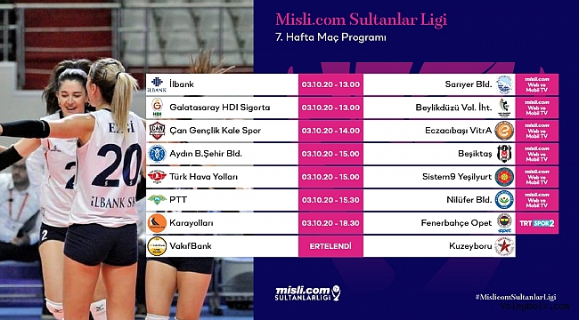 Misli.com Sultanlar Ligi’nde 7.Hafta Başlıyor