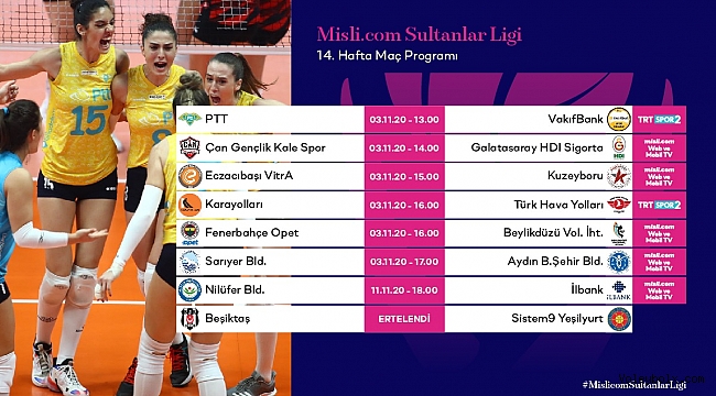 Misli.com Sultanlar Ligi'nde 14. Hafta Başlıyor