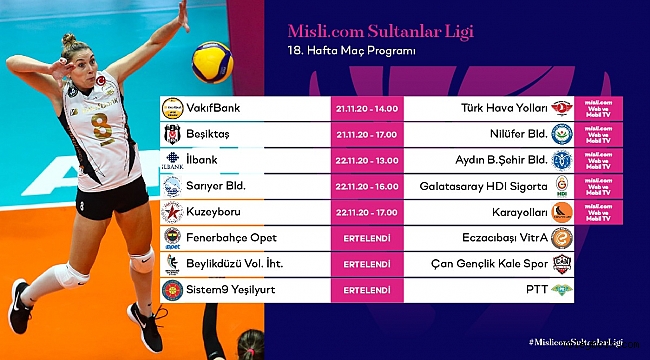Misli.com Sultanlar Ligi'nde 18.Hafta Başlıyor