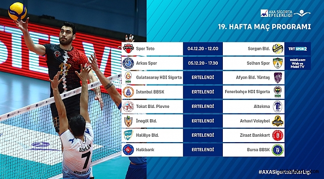 AXA Sigorta Efeler Ligi'nde 19. Hafta Başlıyor