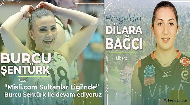 Burcu Şentürk ve Dilara Bağcı, yeni sezonda Bolu Belediyespor’da..