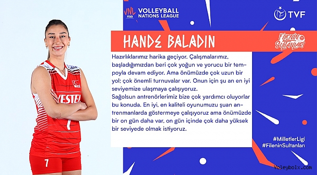 Hande Baladın: “Önümüzde çok uzun bir yol; çok önemli turnuvalar var”