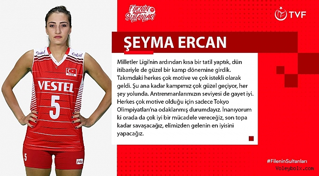 Şeyma Ercan: “Tokyo Olimpiyatları’na odaklanmış durumdayız”