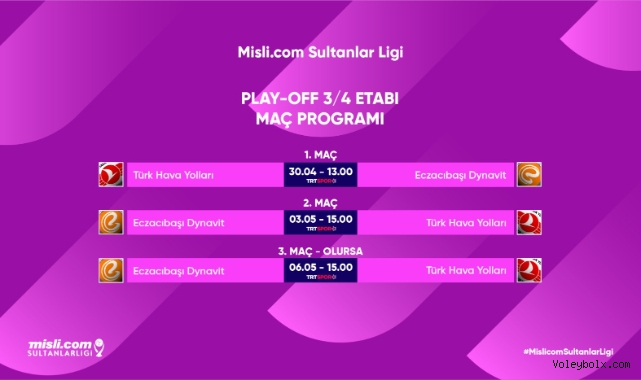 Misli.com Sultanlar Ligi’nde Play-off 3/4.lük Etabı Başlıyor