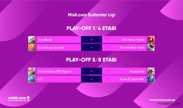 Misli.com Sultanlar Ligi'nde Play-off Eşleşmeleri Belli Oldu