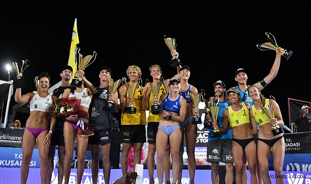 FIVB Beach Pro Tour Kuşadası Challenge Turnuvası’nda Kupa ve Madalyalar Sahiplerini Buldu