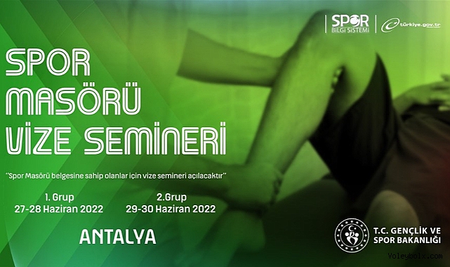 Spor Masörü Vize/Gelişim Semineri Duyurusu