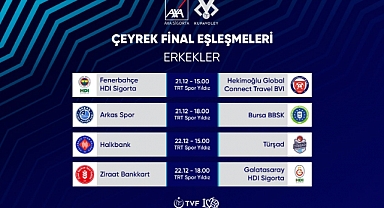 AXA Sigorta Kupa Voley Erkekler Çeyrek Final Maç Programı Belli Oldu