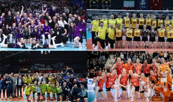 CEV Kadınlar Şampiyonlar Ligi çeyrek finalinde ilk kez 4 Türk kulübümüz yer alacak