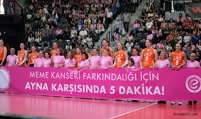 Memorial ve Eczacıbaşı Spor Kulübü, Meme Kanseri Farkındalığını Fileye Taşıdı