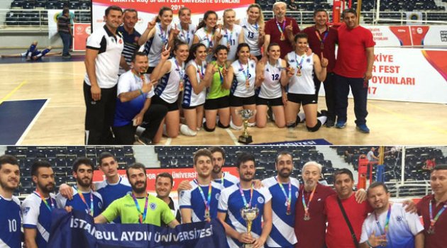 Aydın Üniversitesi'nden Çifte Kupa