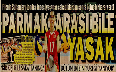 Parmak arası bile yasak